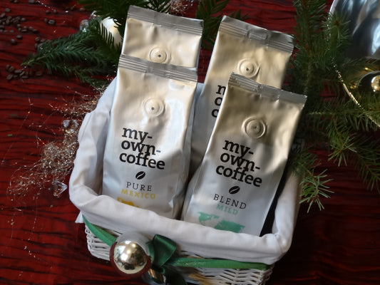 Weihnachts-Geschenkkörbchen milder Kaffee 4x250g